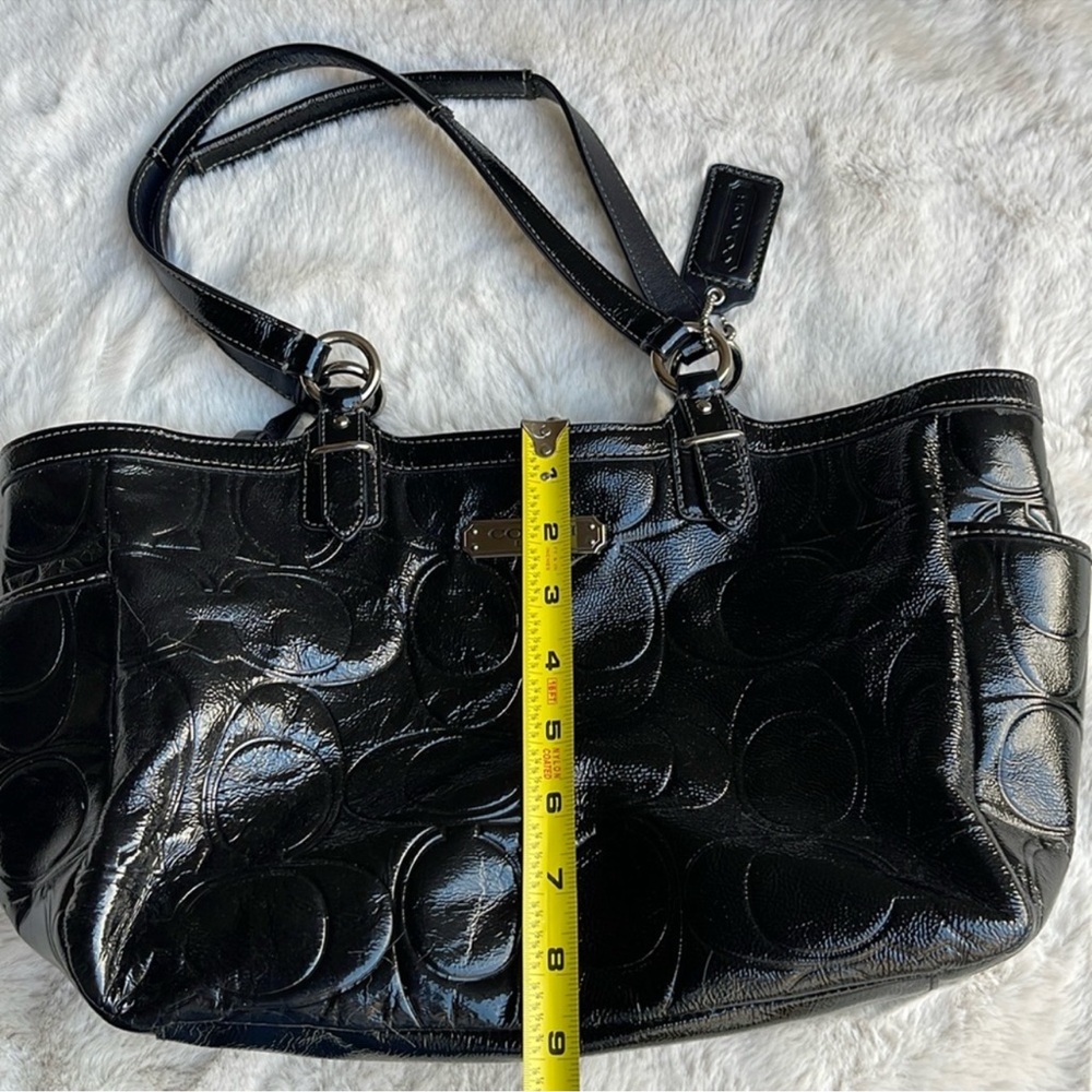 Coach Black patent  Leather Tote Bag - Picture 5 of 11